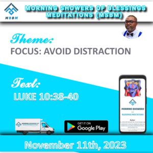 FOCUS: AVOID DISTRACTION