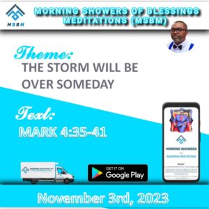 THE STORM WILL BE OVER SOMEDAY